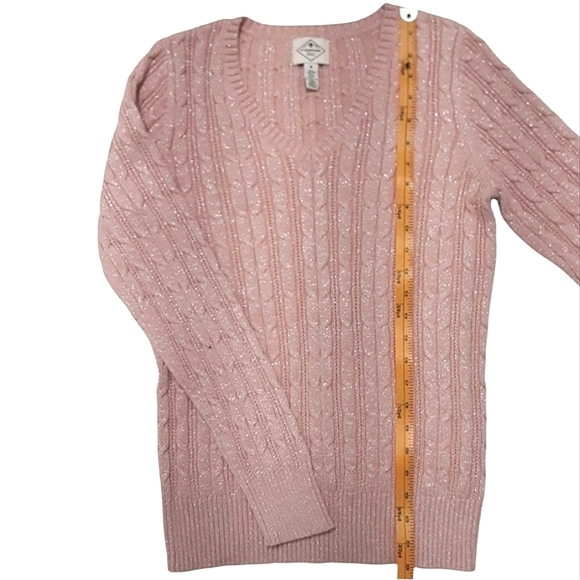 St Johns Bay V Neck Fitted Sweater Womens Medium - Picture 8 of 9